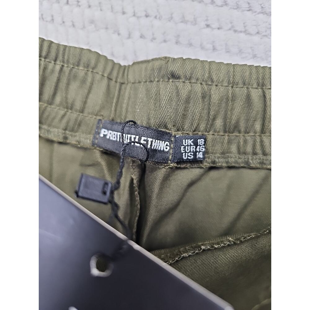 Pretty Little Thing Cargo Pants Womens 14 Cargo Wide Leg Y2K Streetwear - Picture 6 of 9